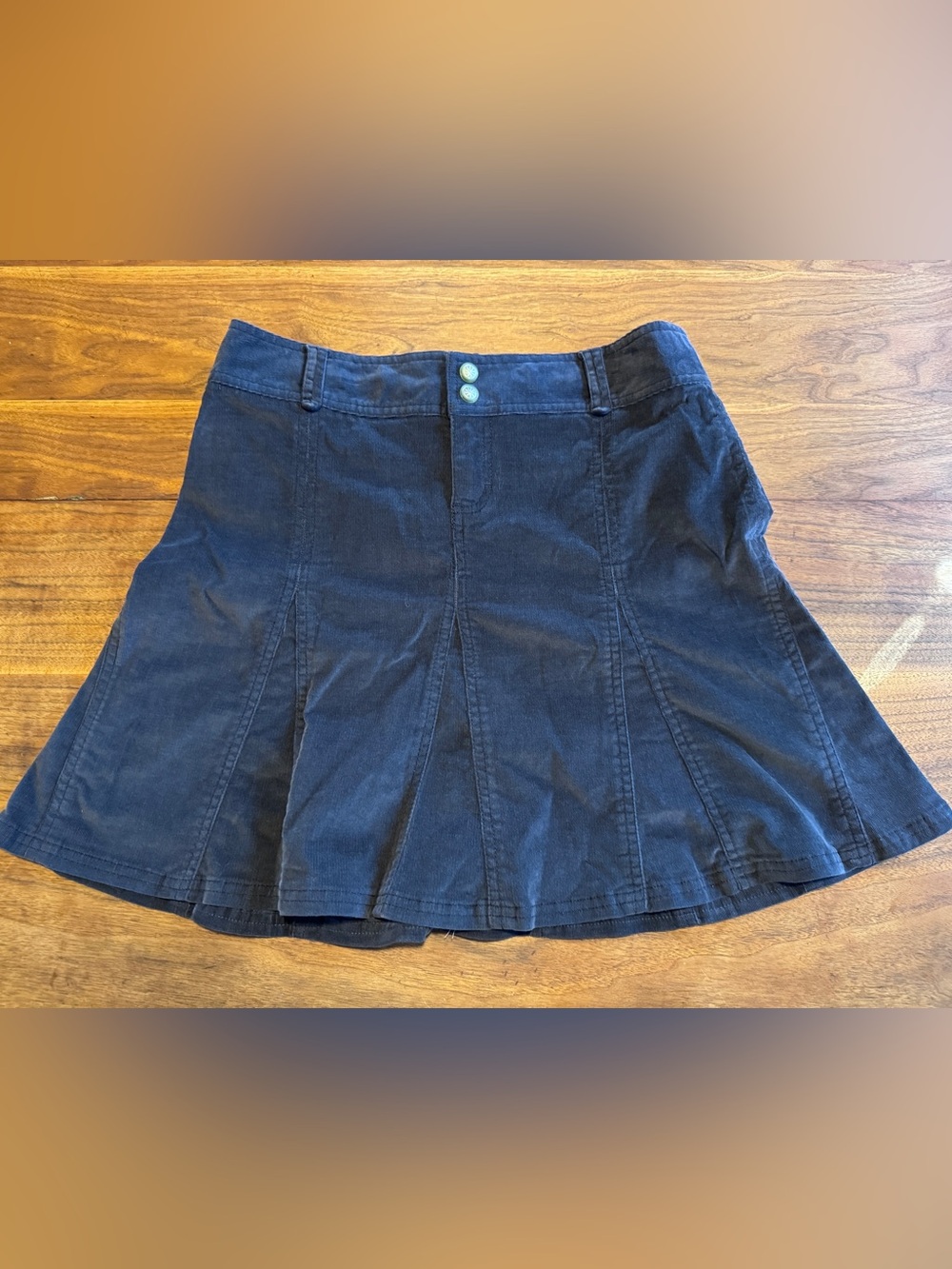 Athleta Grey Babywale Cord Flare Mini Skirt in EUC, Size 4 Petite, Adorable!